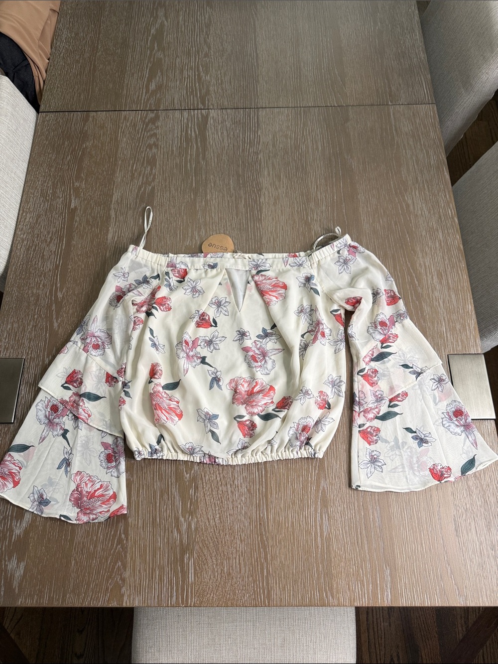 NWT Essie off the shoulder floral top